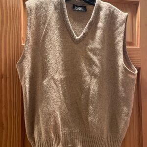 Jantzen Men's V-Neck Sweater Vest in Tan XL